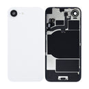 For Apple iPhone 16e Back Glass With NFC, Enlarged Camera Frame White Pulled