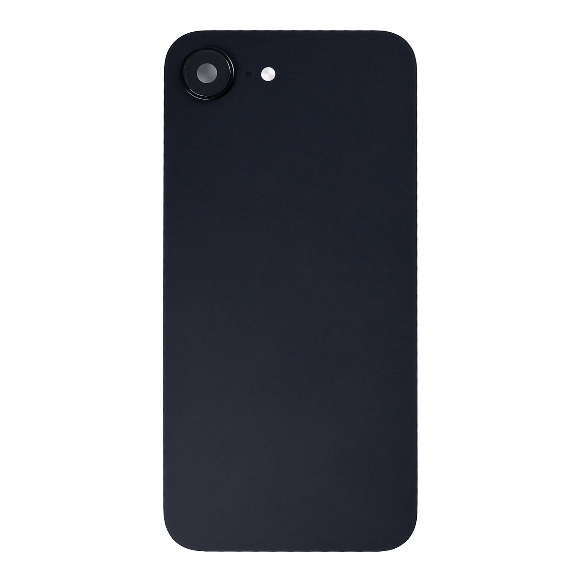 For Apple iPhone 16e Back Glass With NFC, Enlarged Camera Frame Black Pulled