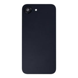 For Apple iPhone 16e Back Glass With NFC, Enlarged Camera Frame Black Pulled