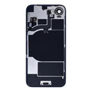 For Apple iPhone 16e Back Glass With NFC, Enlarged Camera Frame Black Pulled