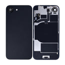 For Apple iPhone 16e Back Glass With NFC, Enlarged Camera Frame Black Pulled