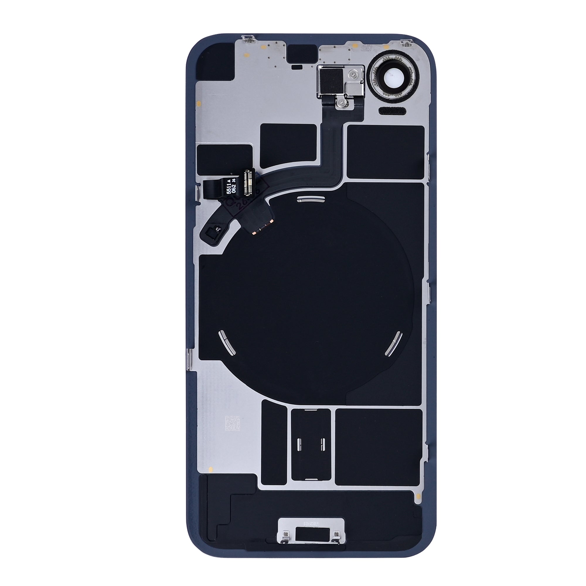For Apple iPhone 17e Back Glass With NFC, Enlarged Camera Frame Soft Pink Pulled