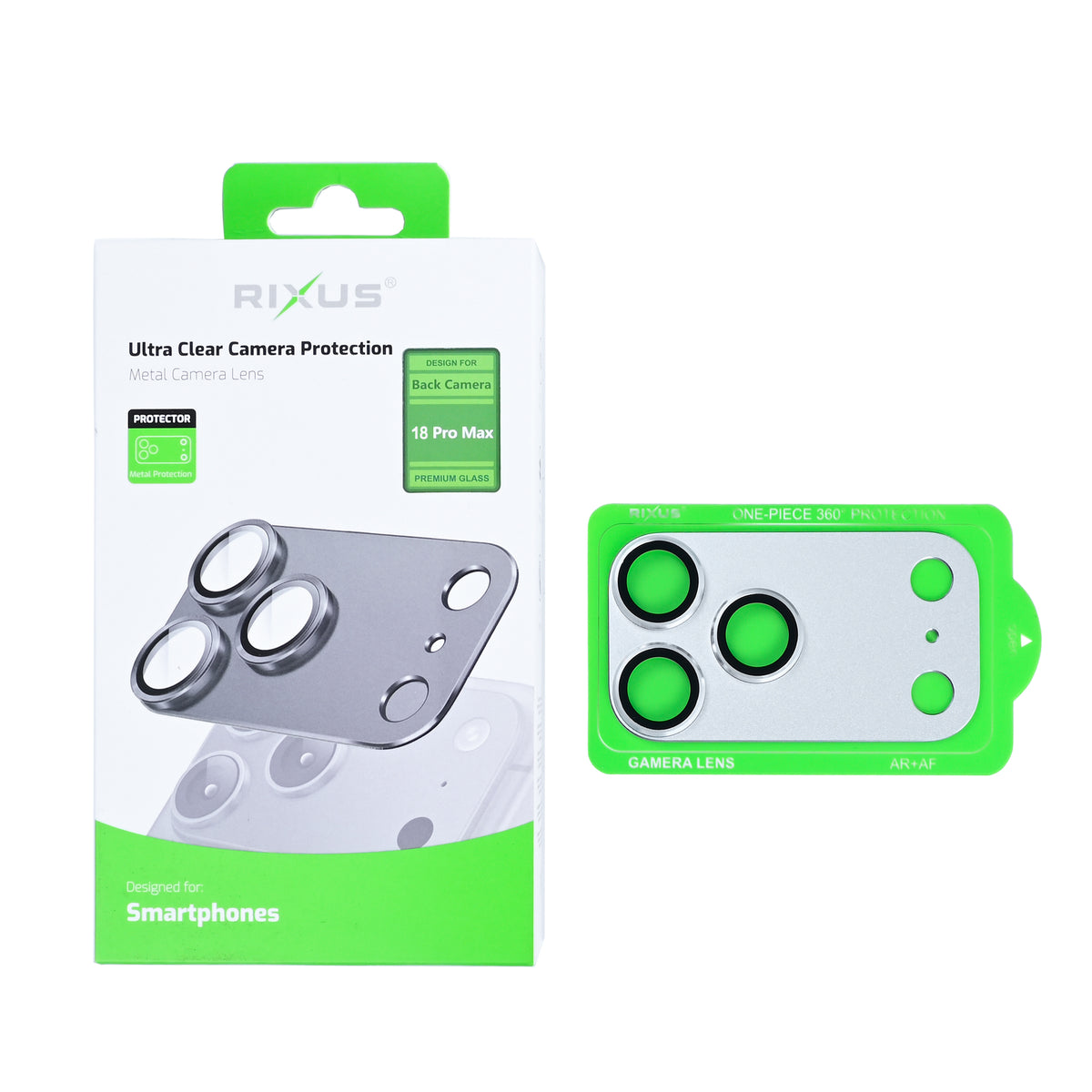 Rixus Ultra Clear Camera Protection For Apple iPhone 18 Pro Max Silver