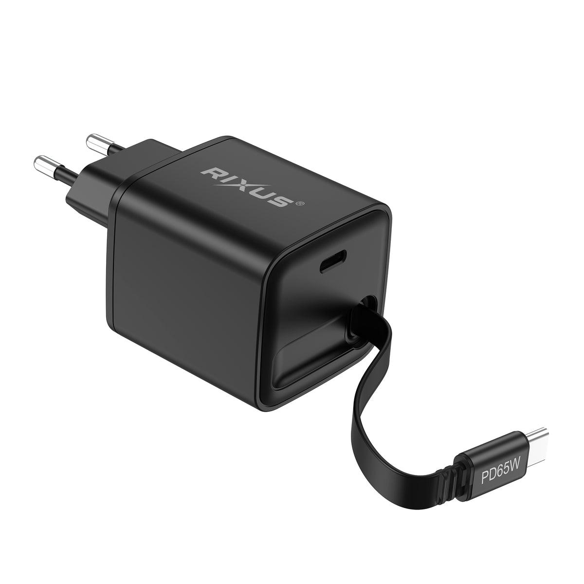 Rixus RXHC10 Charger With Retractable Cable 65W