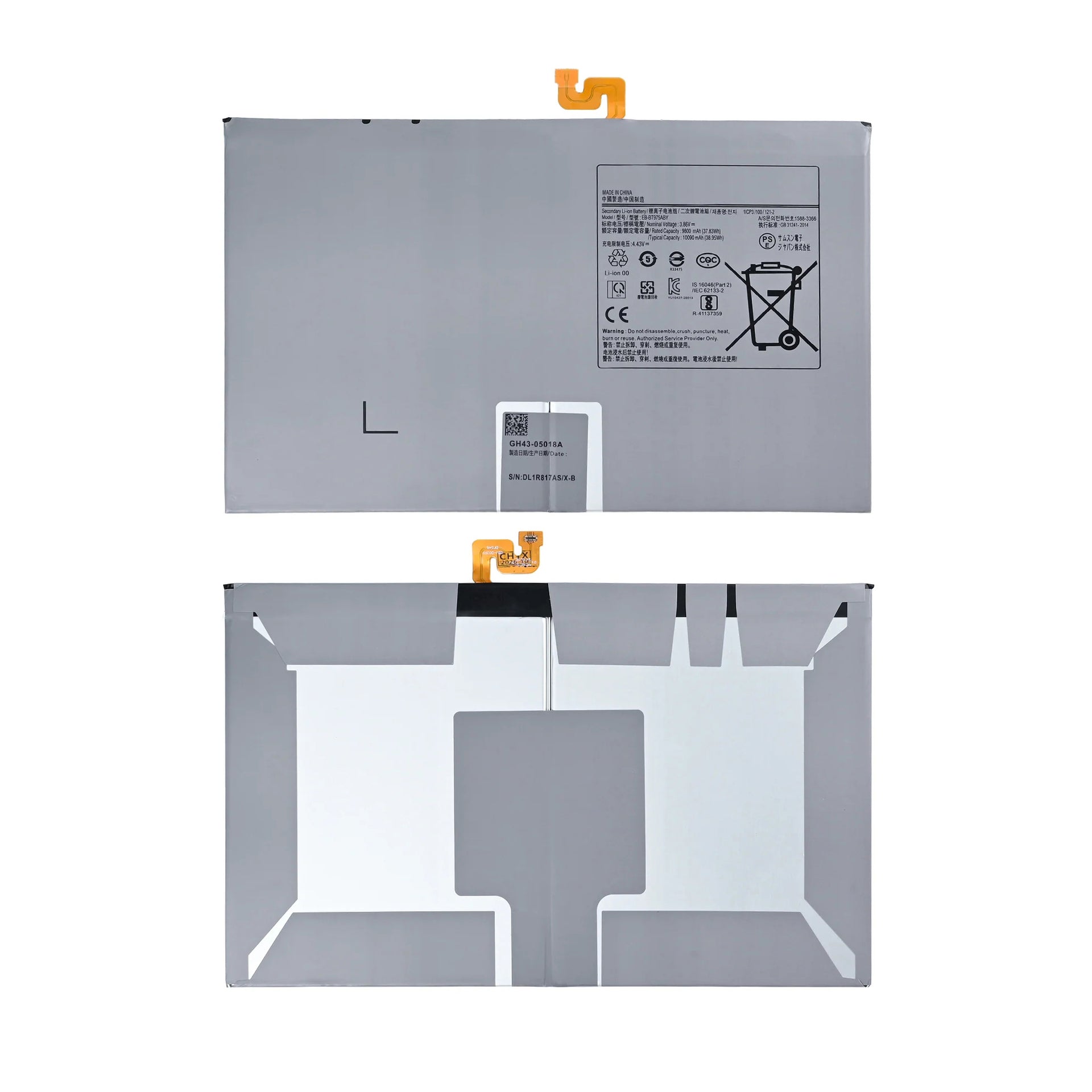 Samsung Galaxy Tab S7 Plus T970, T975, T976, T978, S8 Plus X800, X806, S7 FE T733, T738, T730, T736 Battery EB-BT975ABY OEM