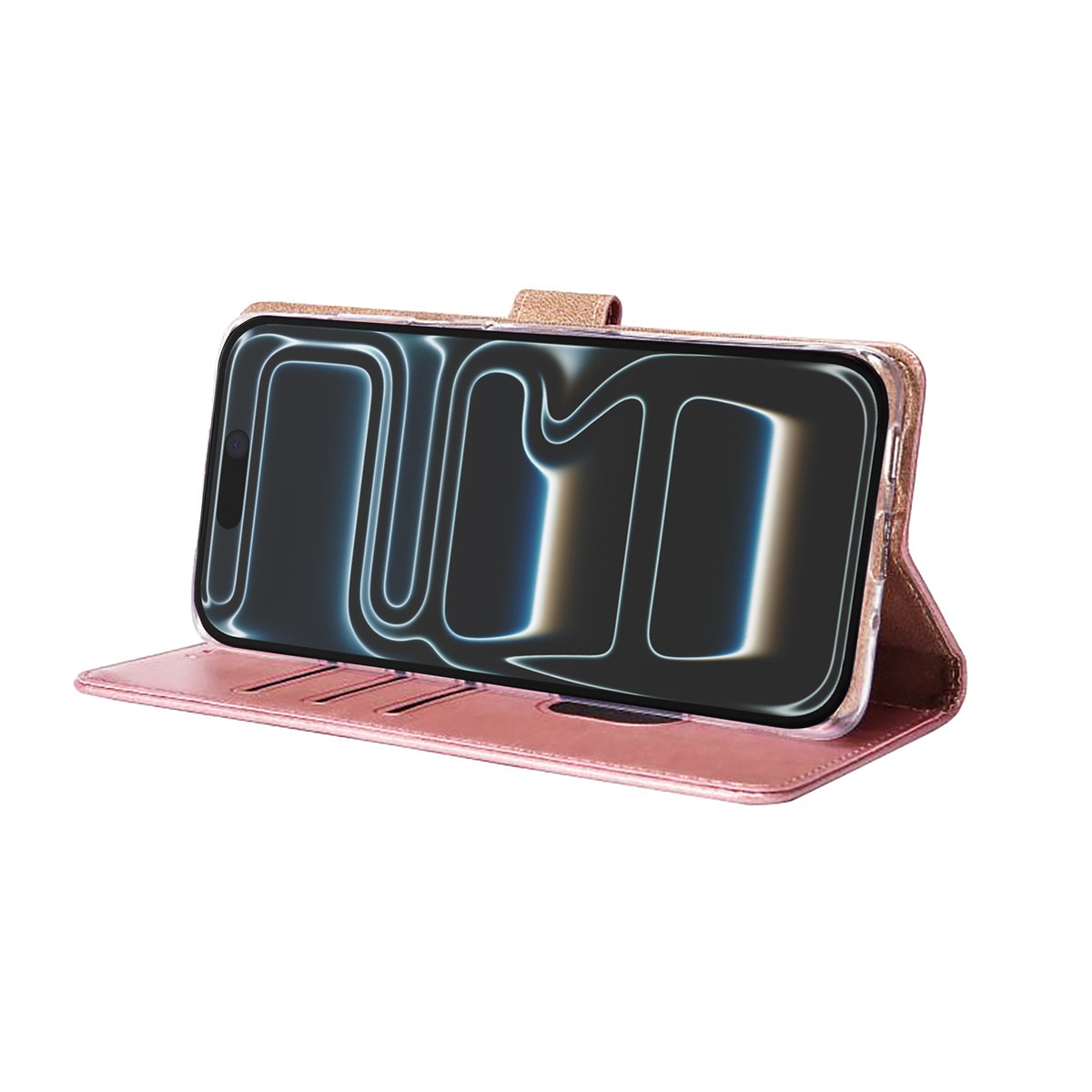 Rixus Bookcase For Apple iPhone 17 Pro, 18 Pro Pink
