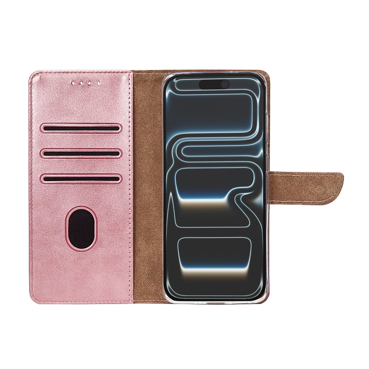 Rixus Bookcase For Apple iPhone 17 Pro Max, 18 Pro Max Pink