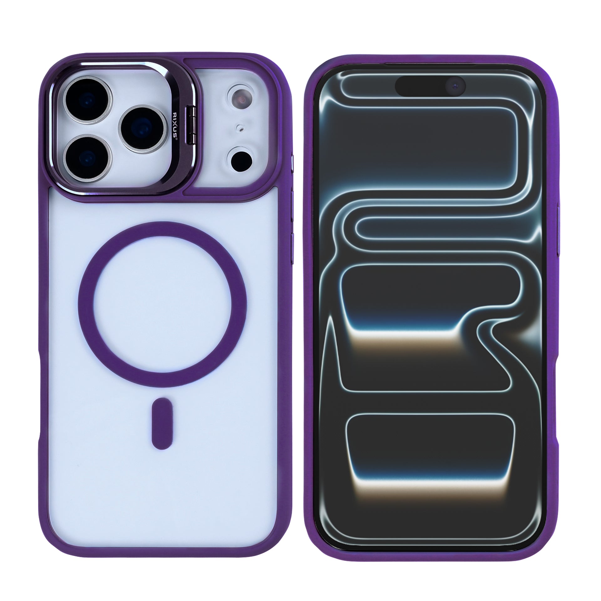 Rixus Classic 03 Case With MagSafe Compatible For Apple iPhone 17 Pro, 18 Pro Deep Purple