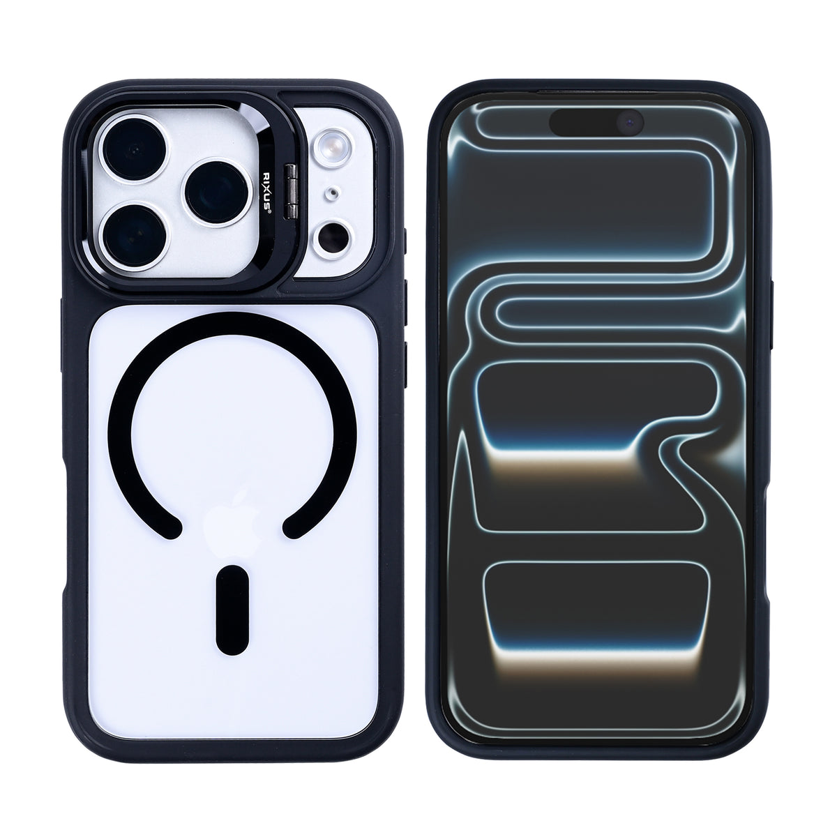 Rixus Classic 03 Case With MagSafe Compatible For Apple iPhone 17 Pro Max, 18 Pro Max Black