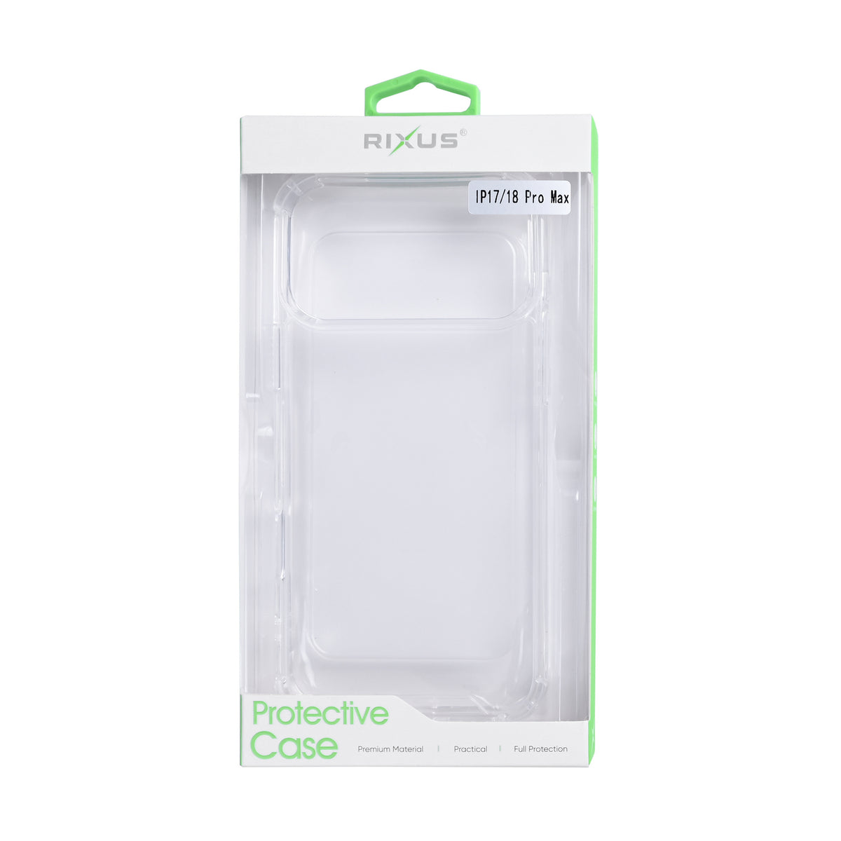Rixus Anti-Burst Case For Apple iPhone 17 Pro Max, 18 Pro Max Transparent