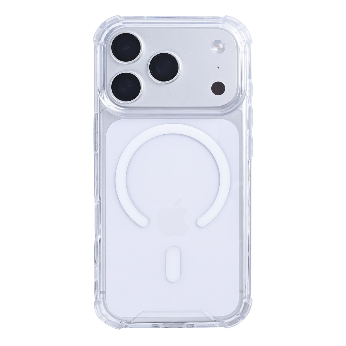 Rixus Anti-Burst Case With MagSafe Compatible For Apple iPhone 17 Pro Max, 18 Pro Max Transparent