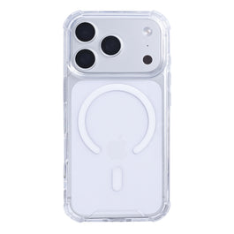 Rixus Anti-Burst Case With MagSafe Compatible For Apple iPhone 17 Pro Max, 18 Pro Max Transparent