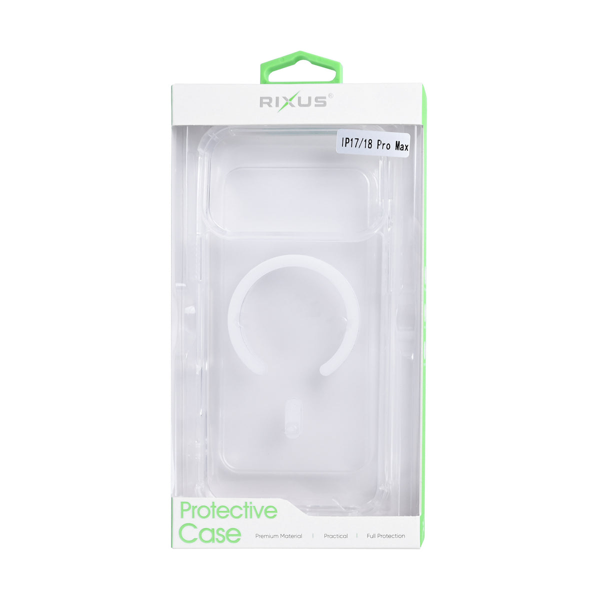 Rixus Anti-Burst Case With MagSafe Compatible For Apple iPhone 17 Pro Max, 18 Pro Max Transparent