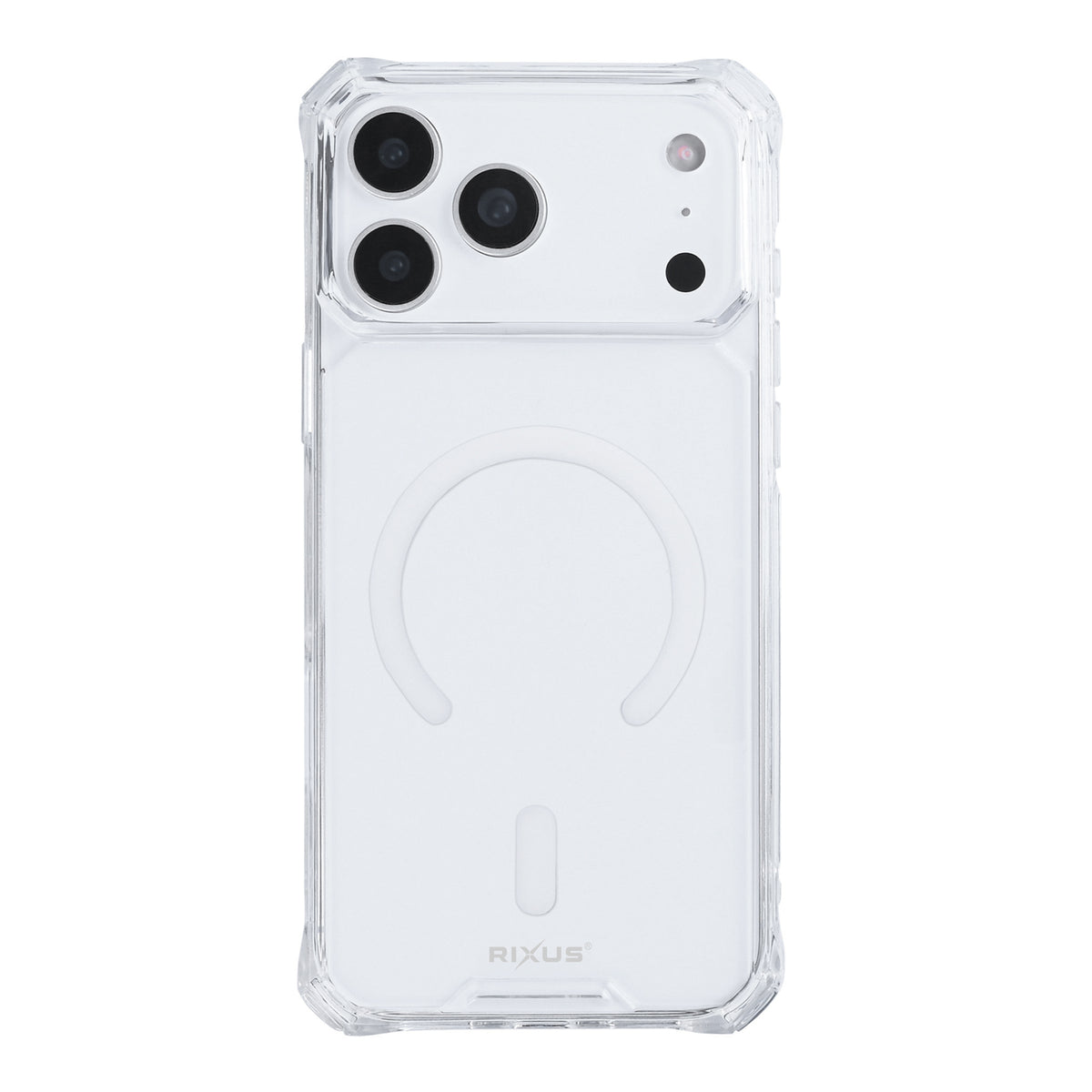 Rixus Armor-X Anti Shock Case With MagSafe Compatible For Apple iPhone 17 Pro, 18 Pro Transparent