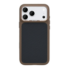 Rixus Mag Carbon With MagSafe Compatible For Apple iPhone 17 Pro, 18 Pro Brown