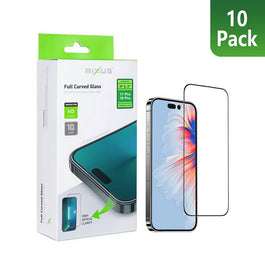 Rixus Clear HD Full Curved Edge Tempered Glass For Apple iPhone 17 Pro, 18 Pro (10-Pack)