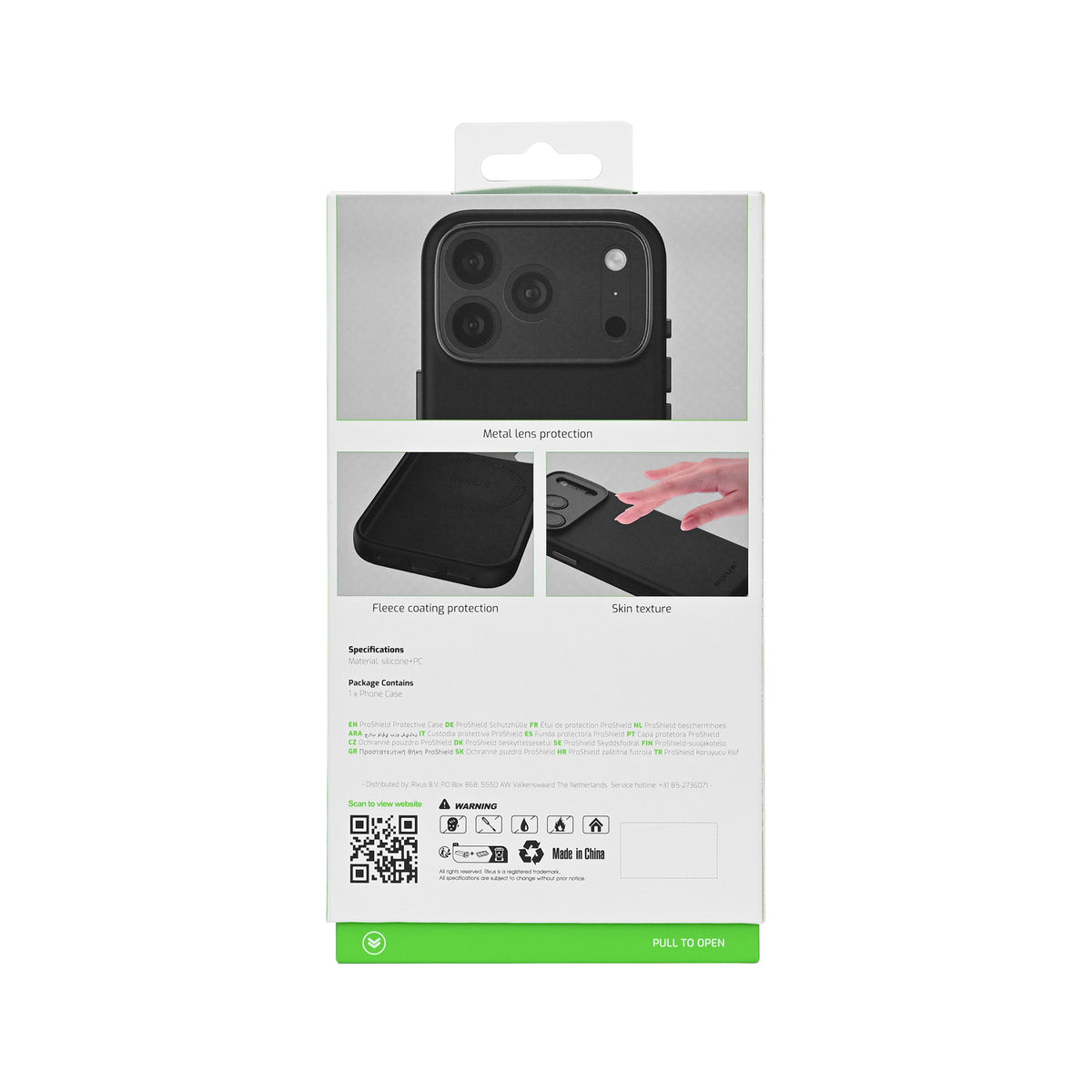 Rixus ProShield Case For Apple iPhone 17 Pro Max, 18 Pro Max Black