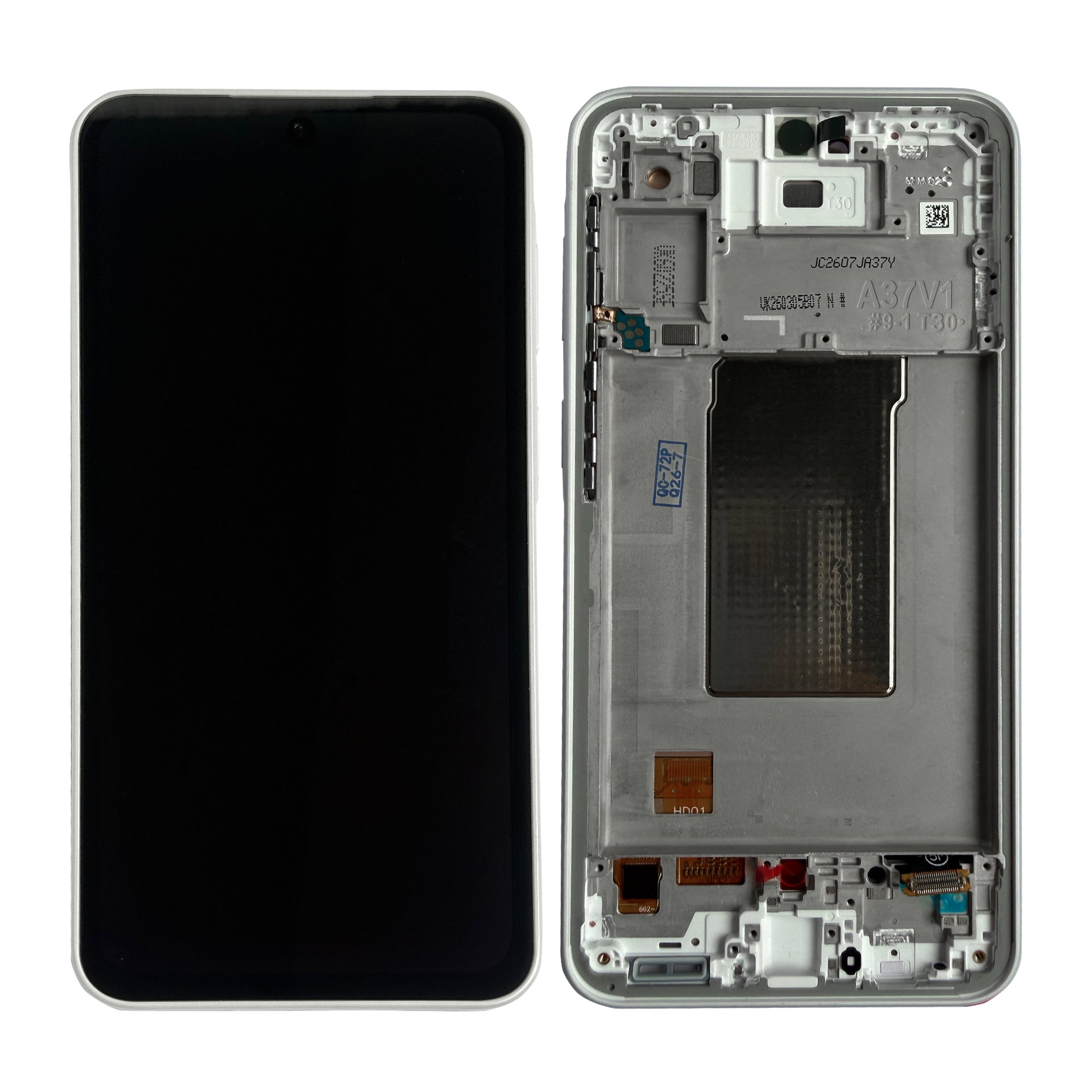 Samsung Galaxy A37 A376B Display And Digitizer With Frame White Soft-OLED