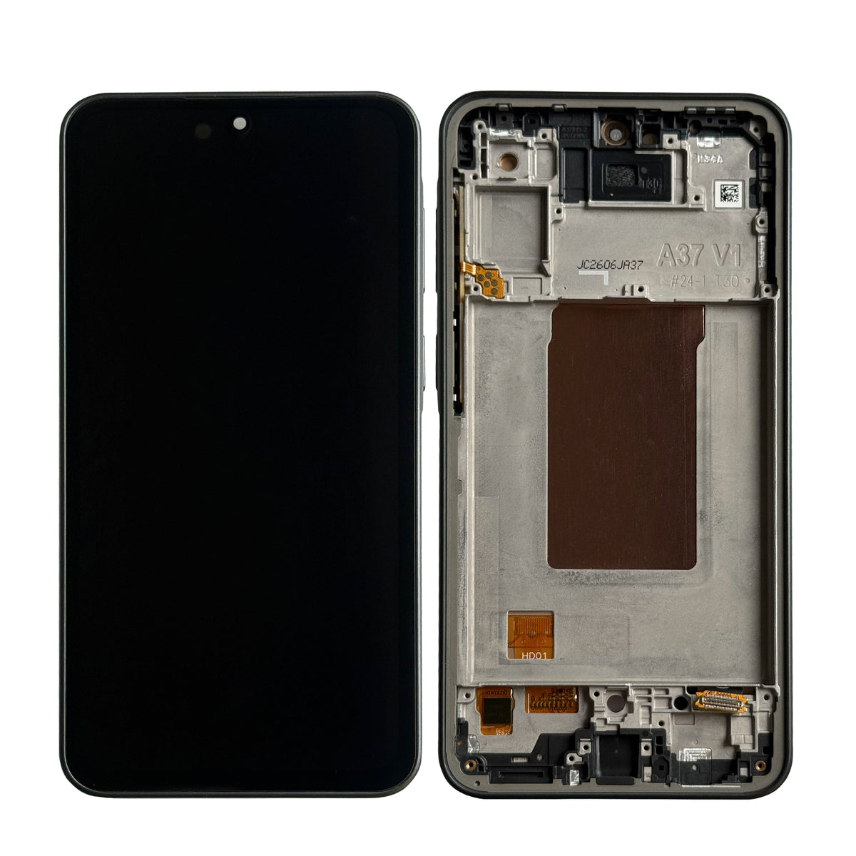 Samsung Galaxy A37 A376B Display And Digitizer With Frame Charkoal Soft-OLED