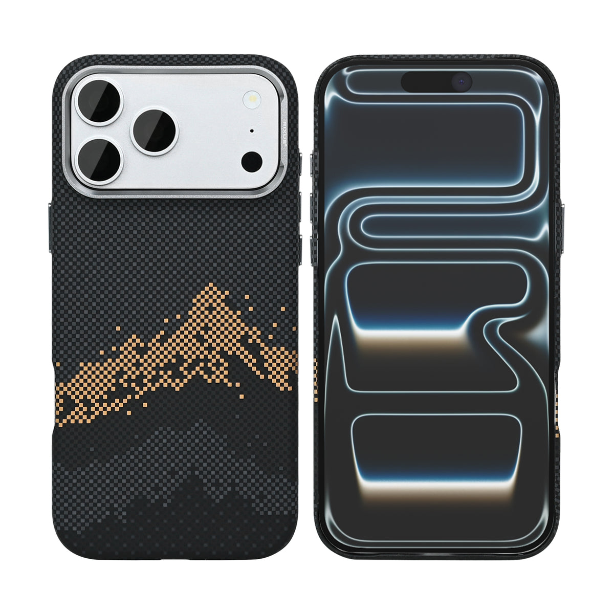 Rixus Alpine Ultra-Slim Case With MagSafe Compatible RXD082 For Apple iPhone 17 Pro Max, 18 Pro Max Mountain Black
