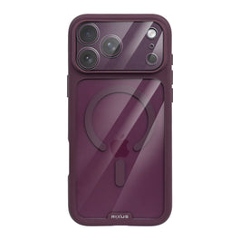 Rixus Crystal Amber Case For Apple iPhone 17 Pro Max, 18 Pro Max Burgundy