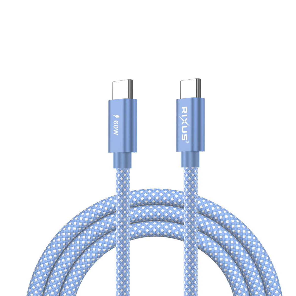 Rixus RXUC10C Flex Cable USB-C 60W 1m Blue