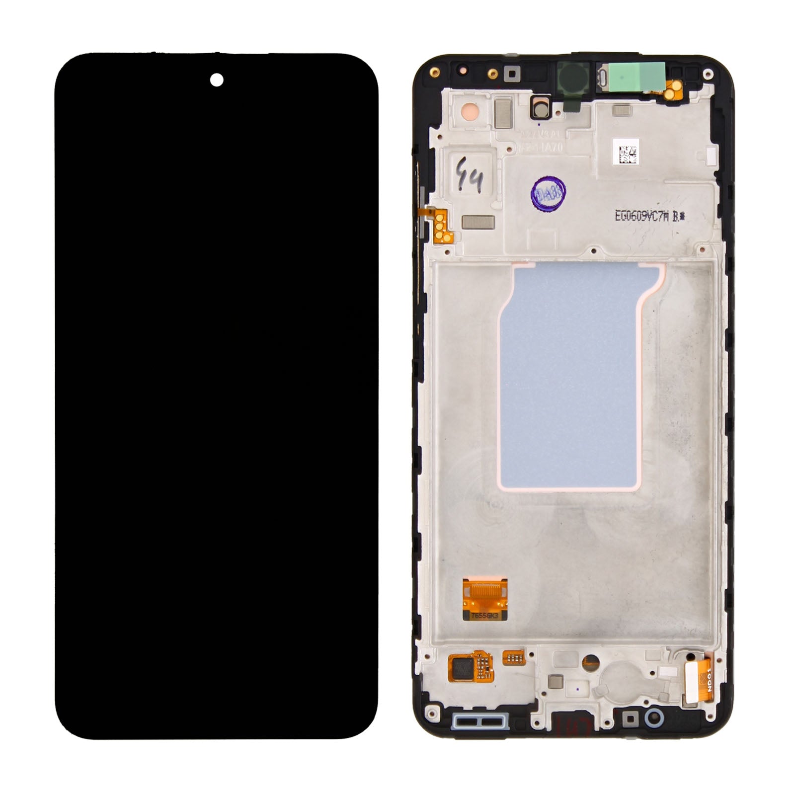 Samsung Galaxy A27 5G A276B Display And Digitizer With Frame Black Service Pack