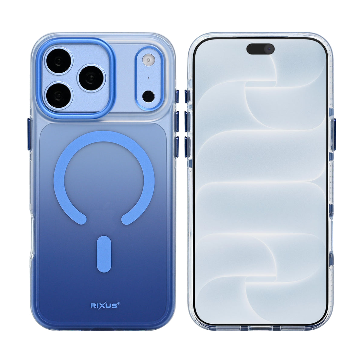 Rixus Aero Shield Case With MagSafe Compatible For Apple iPhone 17 Pro, 18 Pro Blue