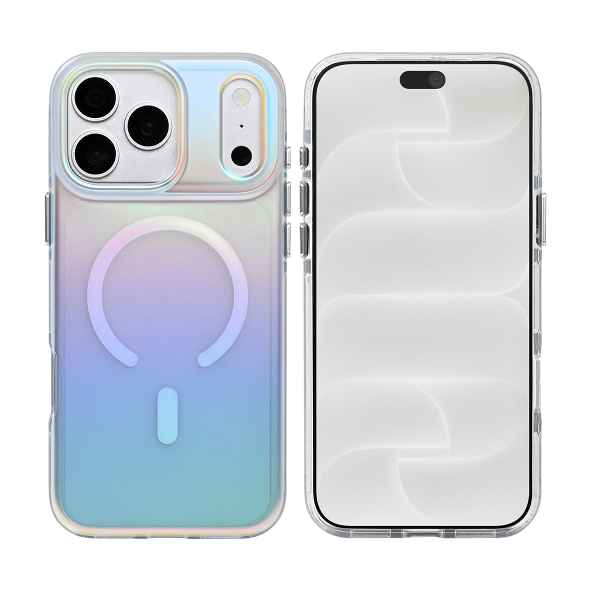 Rixus Aero Neon Shield Case With MagSafe Compatible For Apple iPhone 17 Pro, 18 Pro White