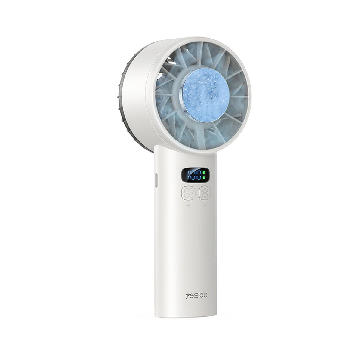 YESIDO YF-18 Portable Handheld Fan With Digital Display White