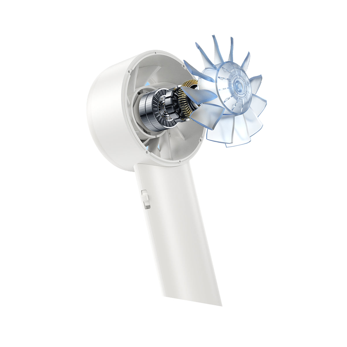 YESIDO YF-18 Portable Handheld Fan With Digital Display White