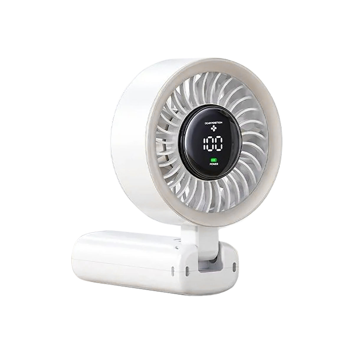 YESIDO YF-20 Portable Handheld Fan With Digital Display White
