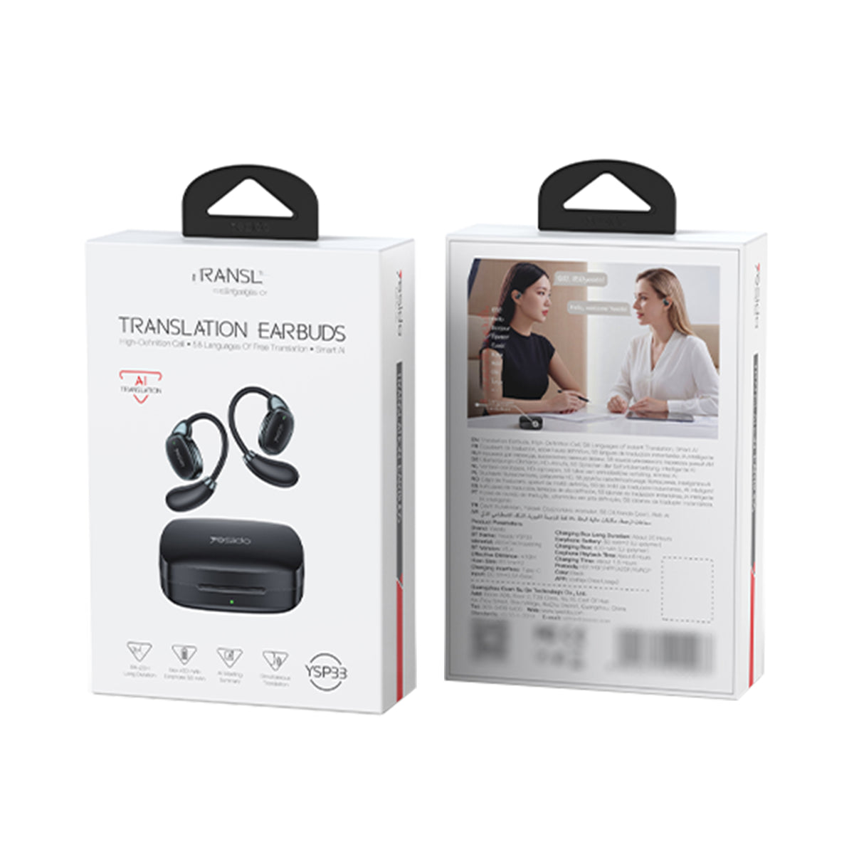YESIDO YSP33 Translation Earbuds Black