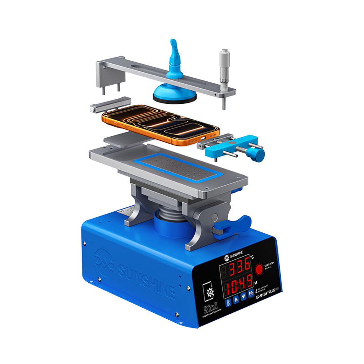 SUNSHINE S-918F Plus V2.0 5-in-1 Curved Screen Separator