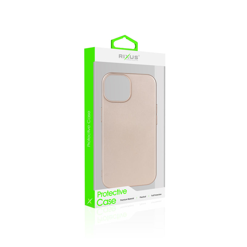 Rixus For iPhone 13 Pro Soft TPU Phone Case With MagSafe Gold