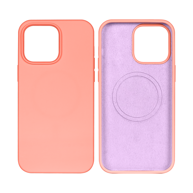 Rixus For iPhone 13 Mini Soft TPU Phone Case With MagSafe Pink