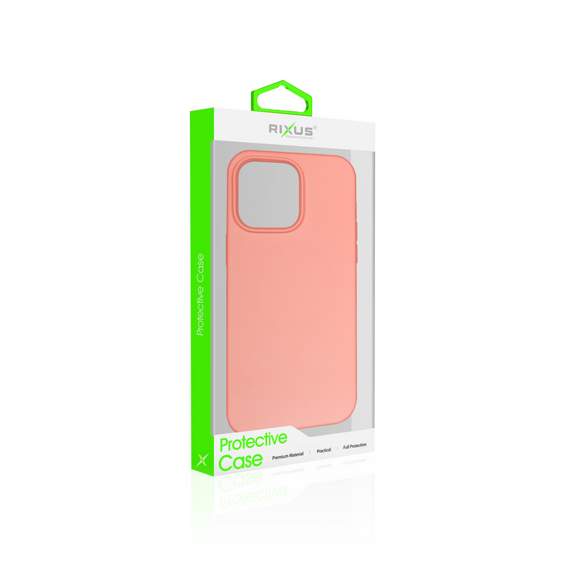 Rixus For iPhone 13 Mini Soft TPU Phone Case With MagSafe Pink