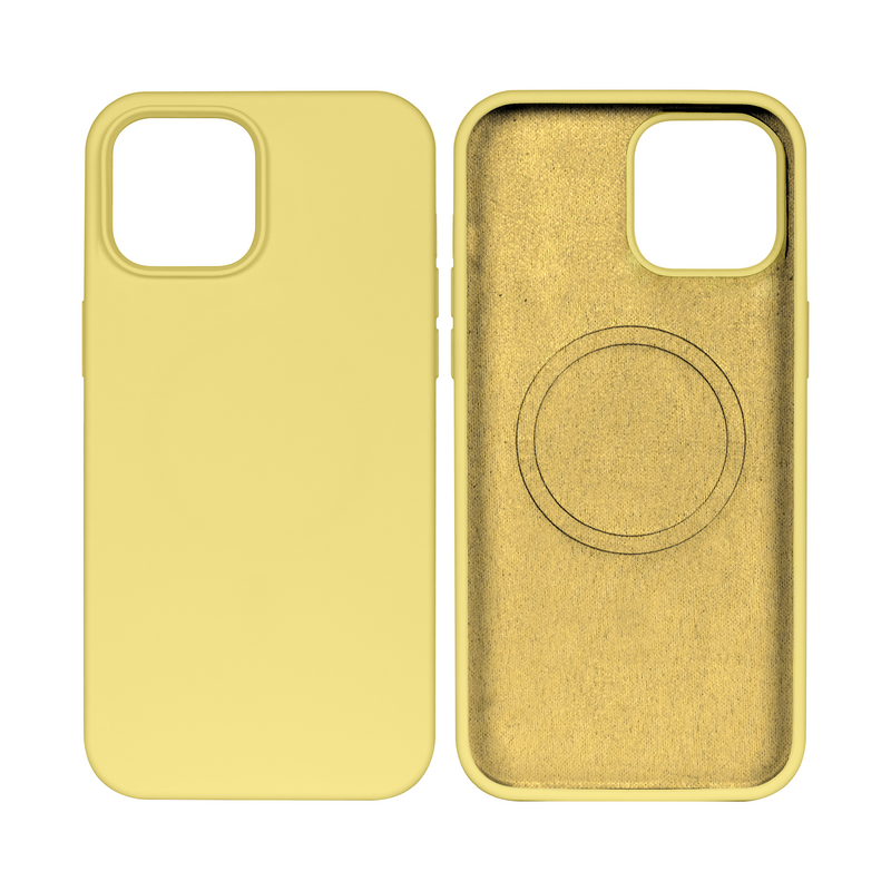 Rixus For iPhone 14 Soft TPU Phone Case With MagSafe Gold