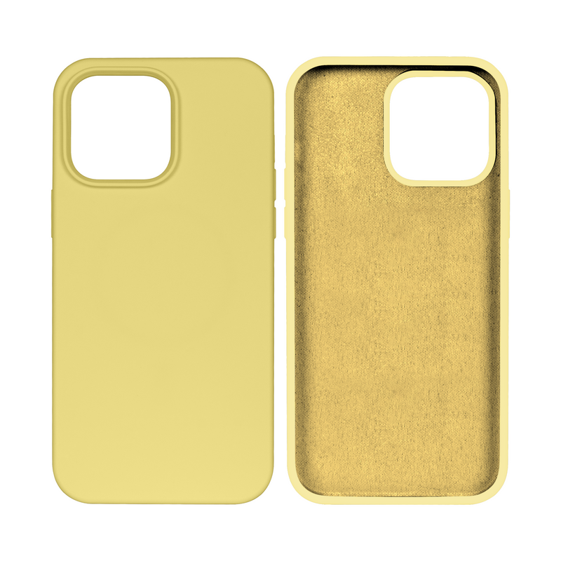 Rixus For iPhone 14 Plus Soft TPU Phone Case With MagSafe Gold