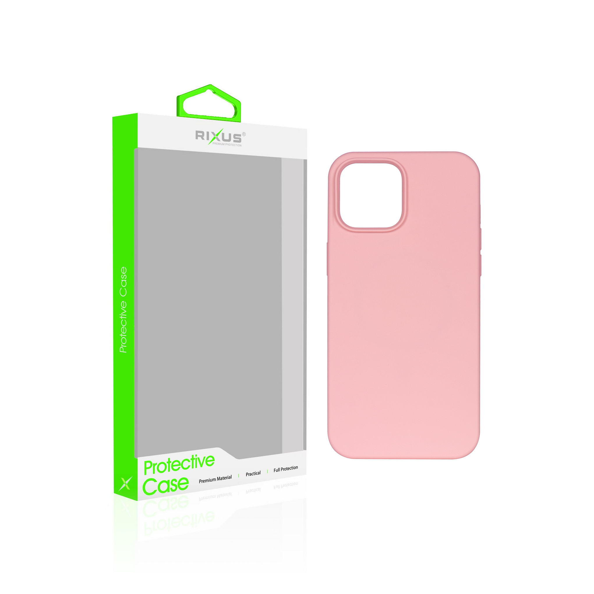 Rixus Soft TPU Phone Case With MagSafe Compatible For Apple iPhone 14 Pro Pink