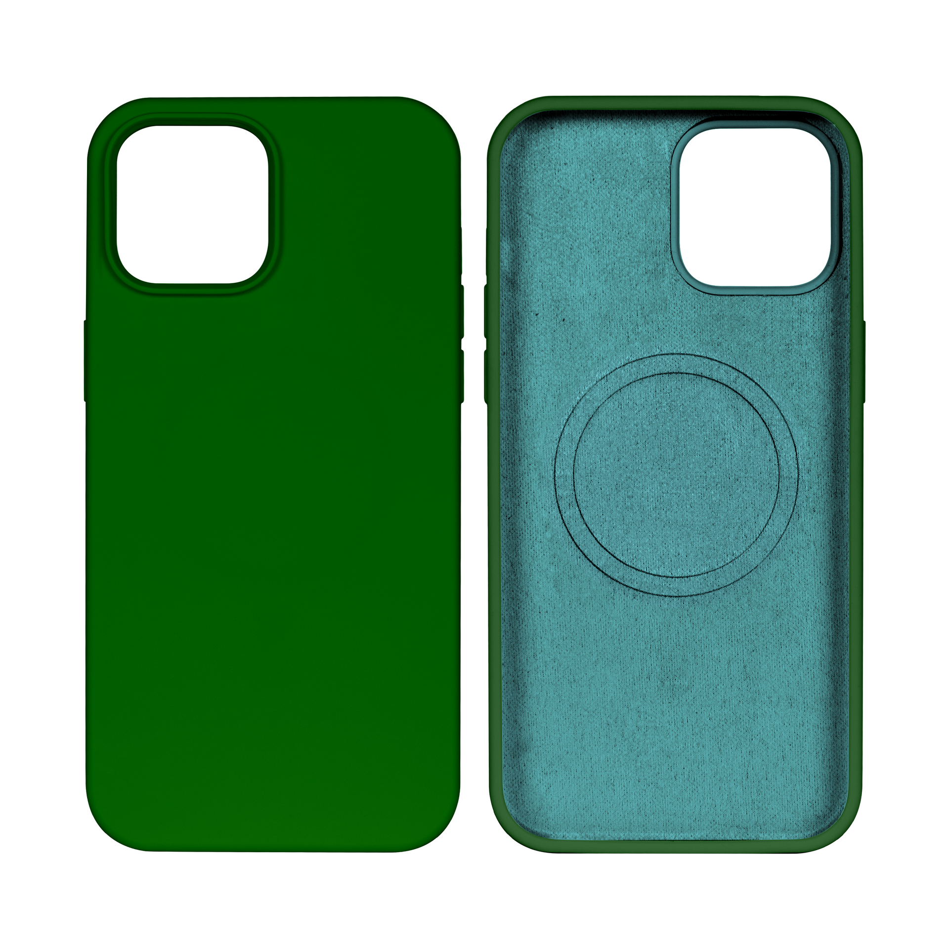 Rixus Soft TPU Phone Case With MagSafe Compatible For Apple iPhone 14 Pro Dark Green