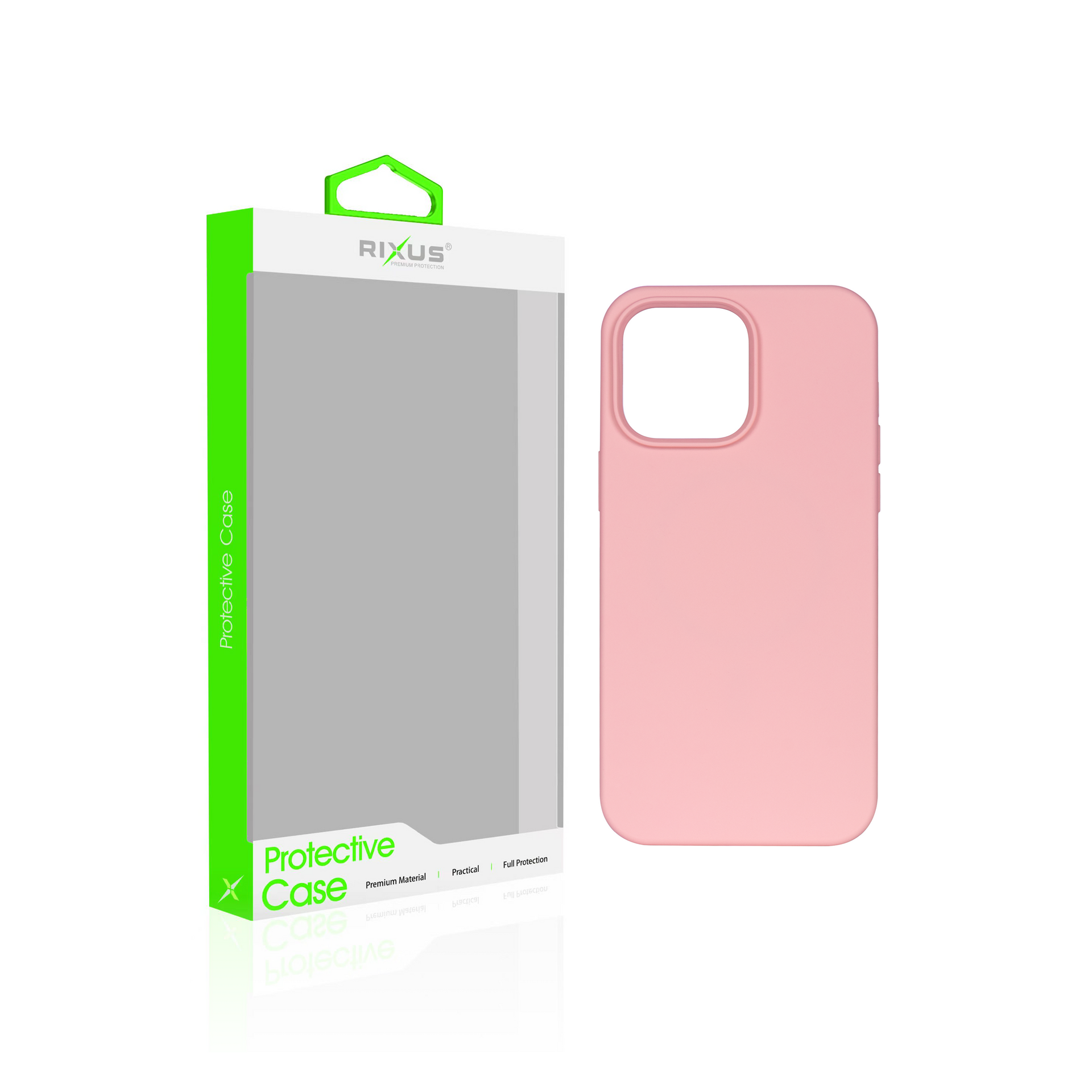 Rixus Soft TPU Phone Case With MagSafe Compatible For Apple iPhone 14 Pro Max Pink