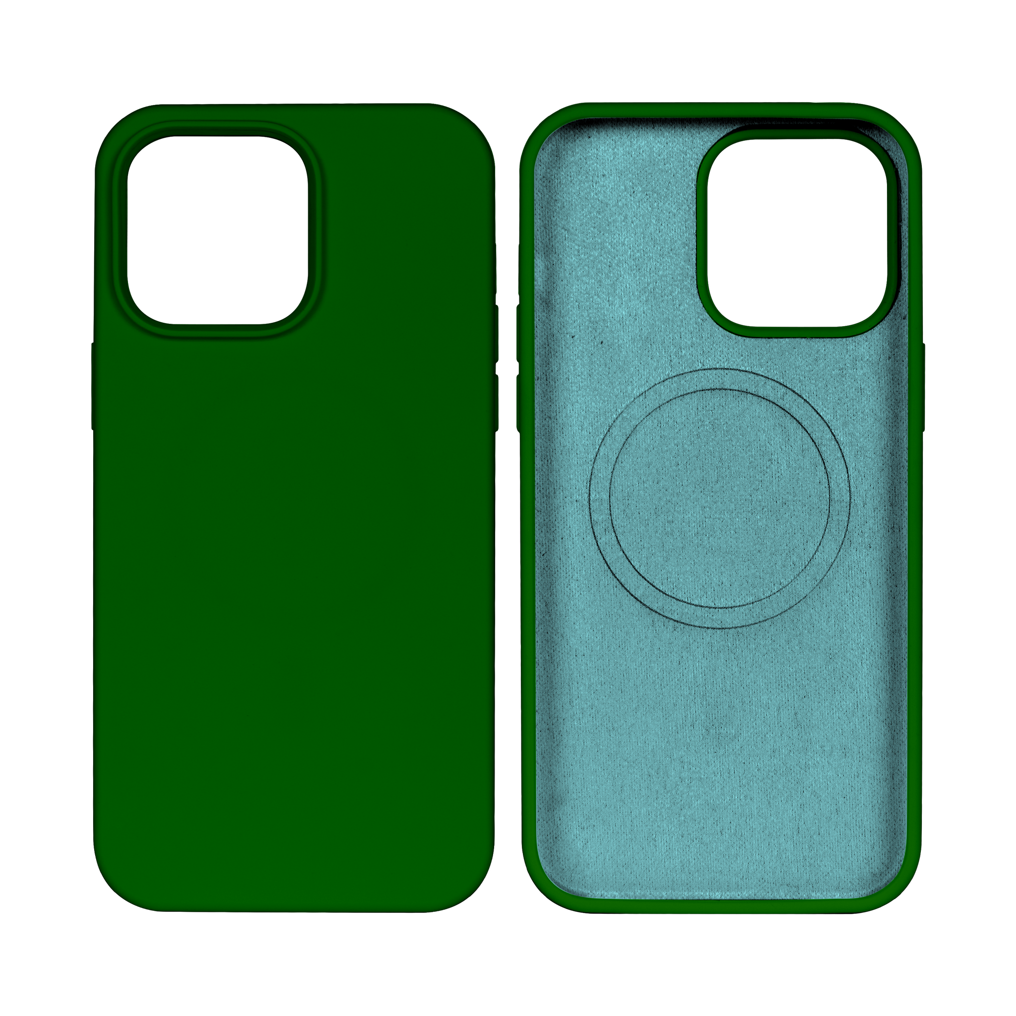 Rixus Soft TPU Phone Case With MagSafe Compatible For Apple iPhone 14 Pro Max Dark Green