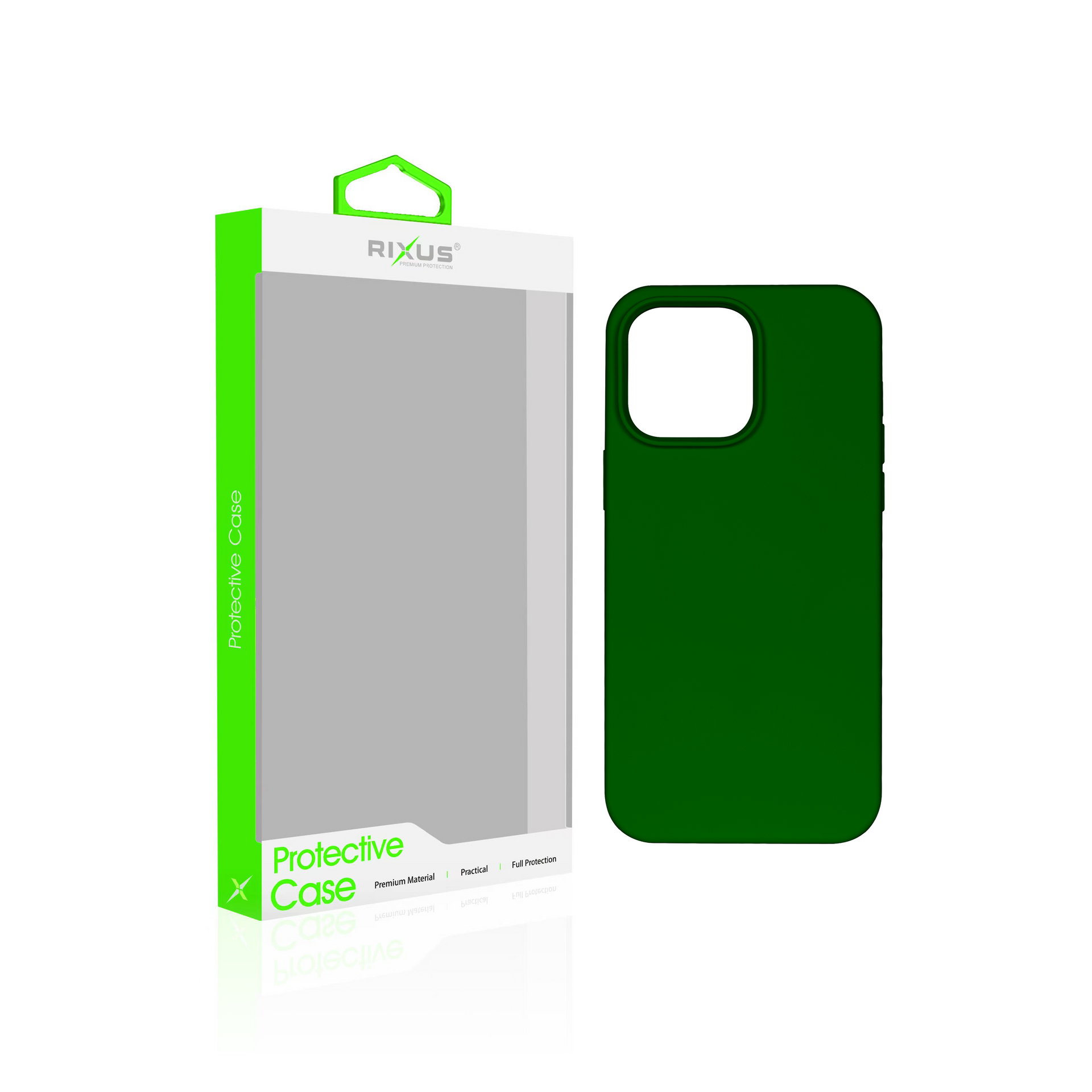 Rixus Soft TPU Phone Case With MagSafe Compatible For Apple iPhone 14 Pro Max Dark Green