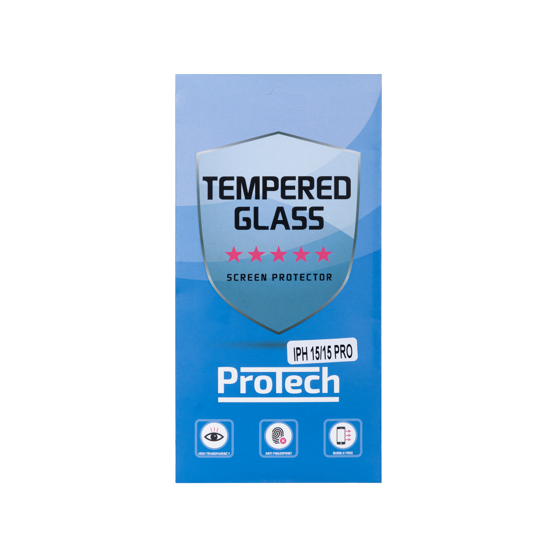 Tempered Glass 2.5D For Apple iPhone 15, 15 Pro