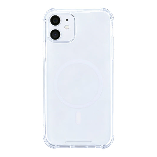 Rixus Anti-Burst Case With MagSafe Compatible For Apple iPhone 11 Transparent