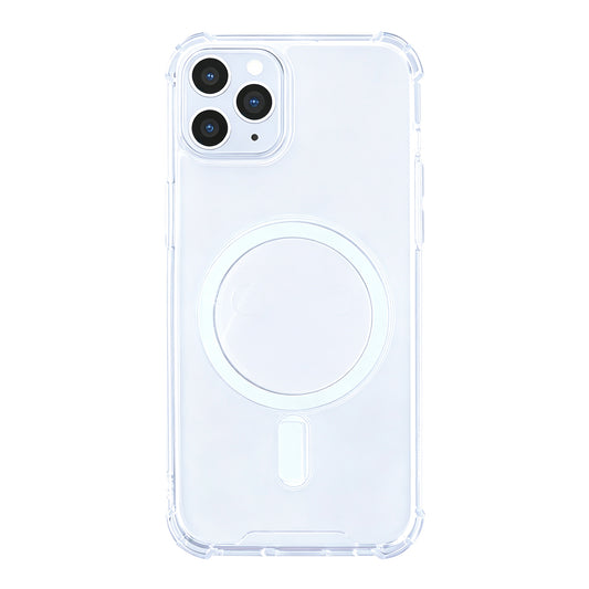 Rixus Anti-Burst Case With MagSafe Compatible For Apple iPhone 11 Pro Max Transparent