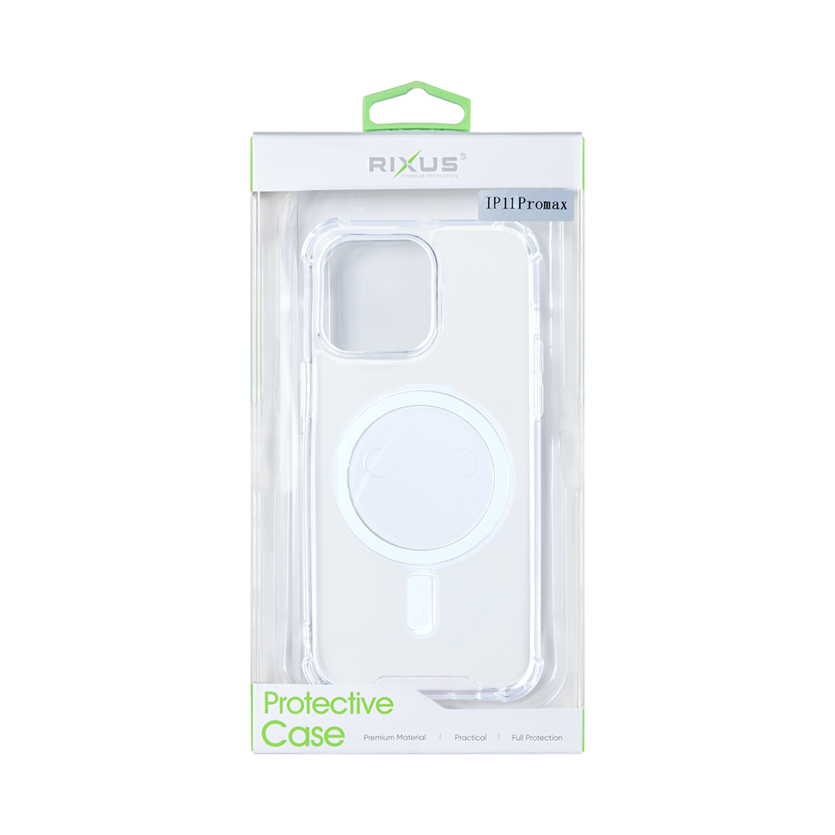Rixus Anti-Burst Case With MagSafe Compatible For Apple iPhone 11 Pro Max Transparent