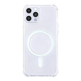 Rixus Anti-Burst Case With MagSafe Compatible For Apple iPhone 12 Pro Max Transparent