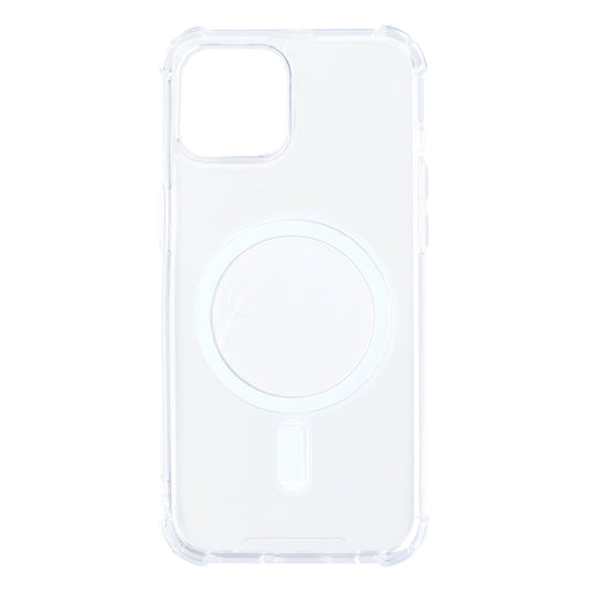 Rixus Anti-Burst Case With MagSafe Compatible For Apple iPhone 13 Mini Transparent